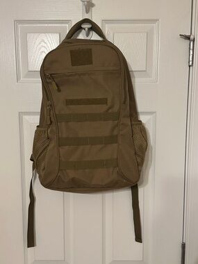 Source Unknown Brown Tactical Backpack